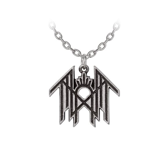 Sleep Token Metal Band Pewter Necklace Black & Silver Pendant NWT - Picture 2 of 3